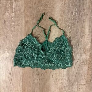 Green Lace Bralette Tank Top